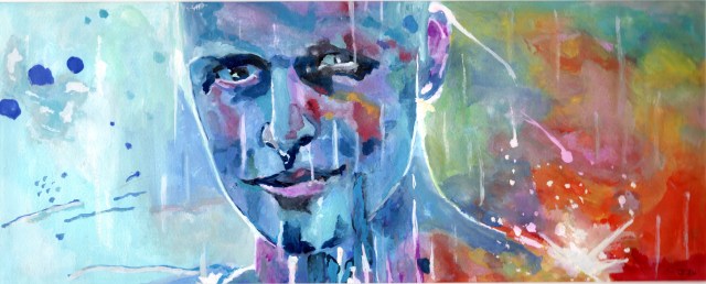 Roy batty blade runner painted on paper 