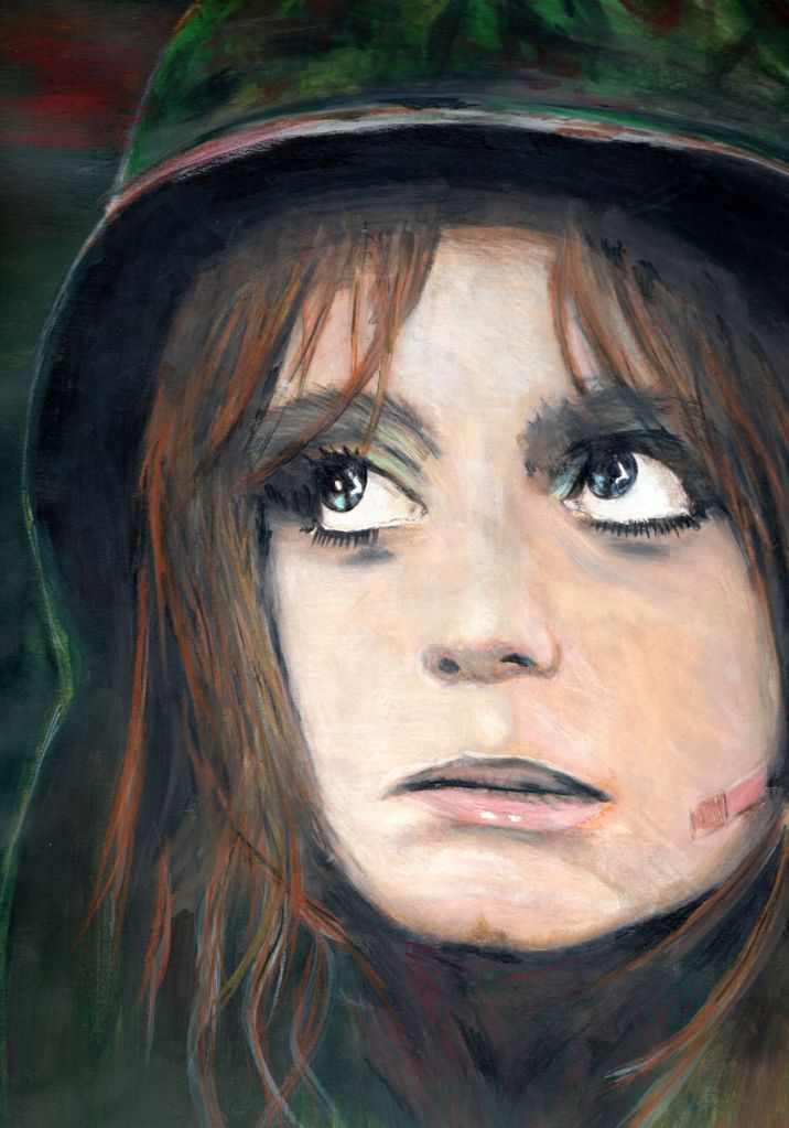 Goldie hawn private Benjamin painting pastel on paper art 