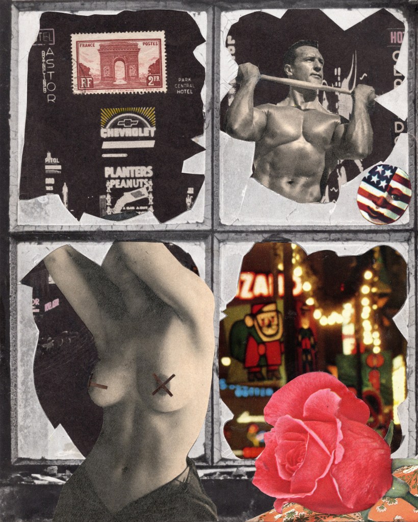 Sex Lies Vegas collage vintage magazine art 